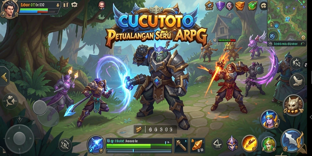 Tampilan gameplay menegangkan dari CUCUTOTO dengan aksi ARPG yang spektakuler.