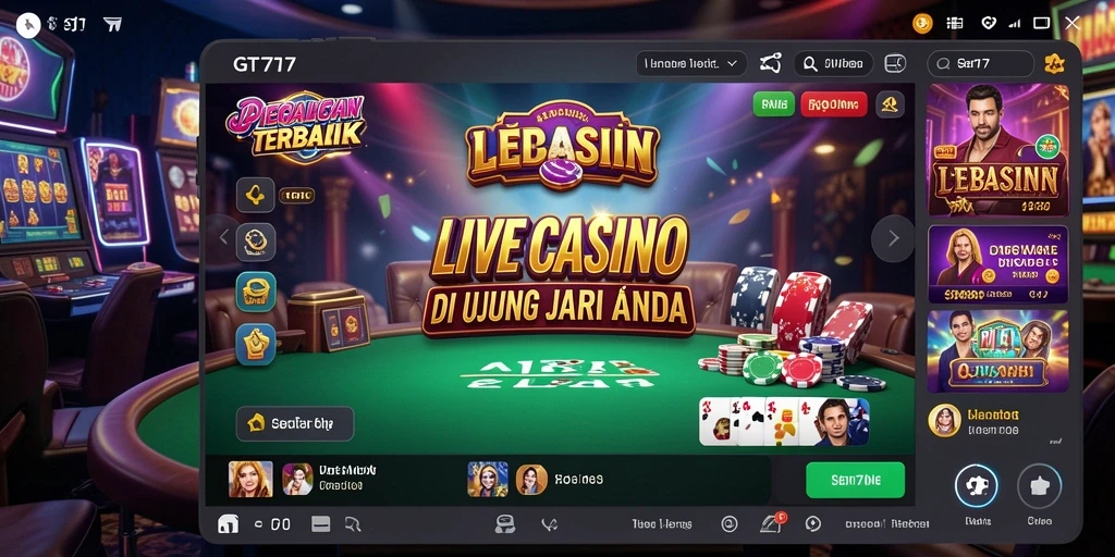 Tangkapan layar gameplay Live Casino yang memukau di GT777.