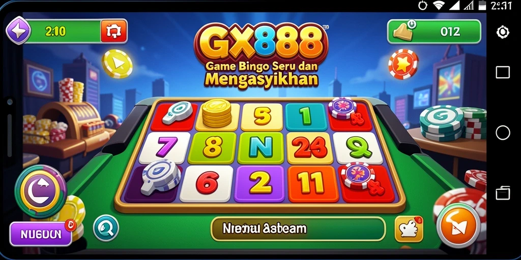 Tampilan gameplay menarik dan seru di GX88 dengan suasana Bingo.
