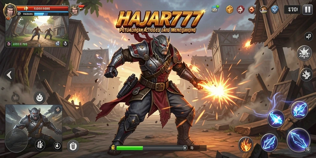 Tampilan gameplay intens di HAJAR777 dengan aksi menegangkan.