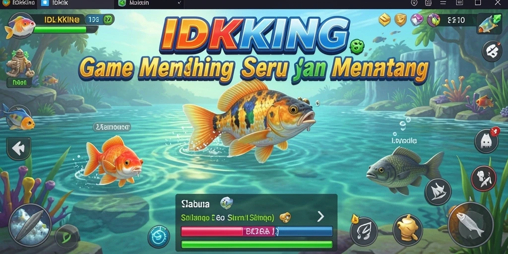 Tampilan menarik dari gameplay memancing di IDRKING.