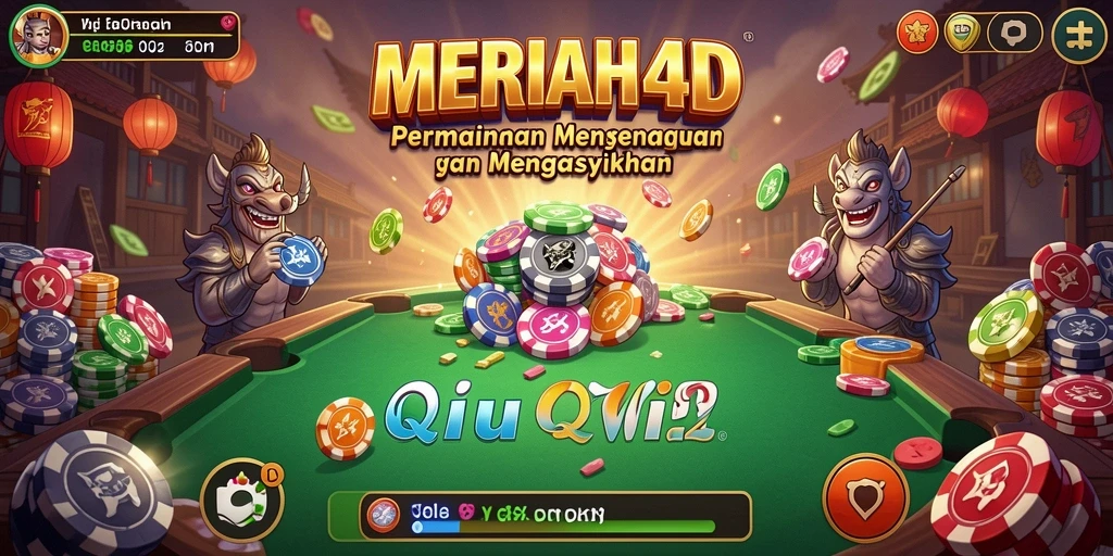 Gambar gameplay MERIAH4D dengan suasana seru permainan QiuQiu.