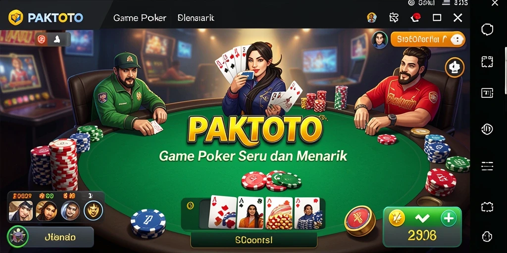 Screenshot utama PAKTOTO menampilkan aksi seru permainan Poker.