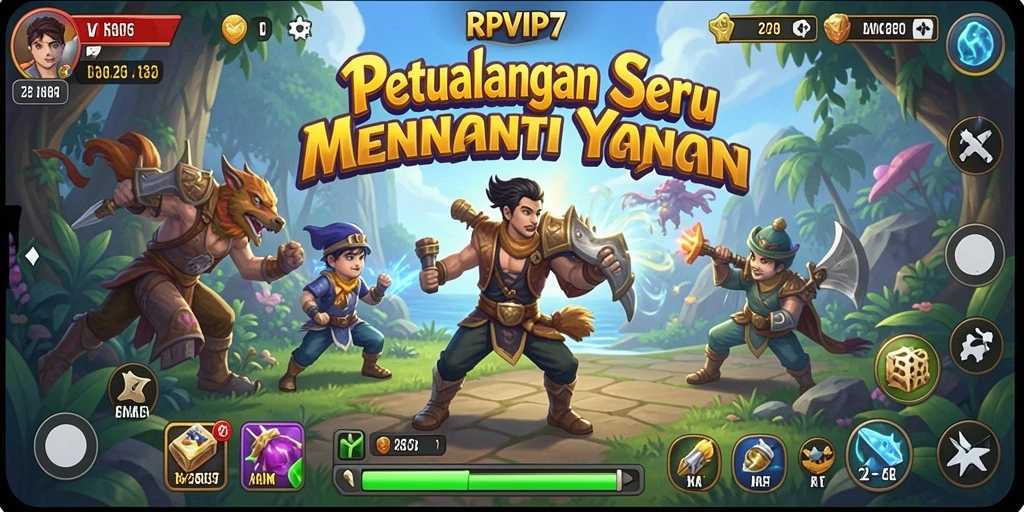 Gameplay RPVIP7 menunjukkan petualangan yang mendebarkan dan grafis yang menarik.