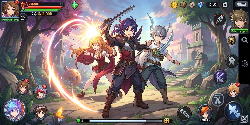 Tampilan gameplay seru dari RSNVIP yang penuh warna.