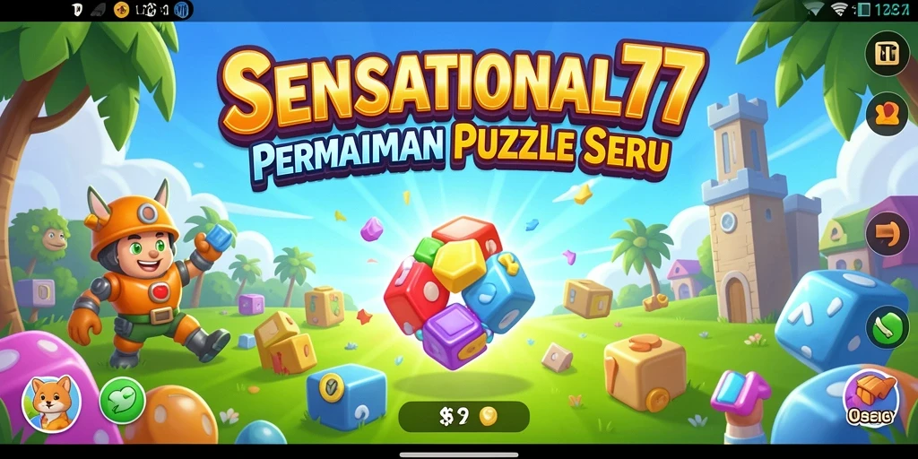 Screenshot utama SENSATIONAL77 menampilkan gameplay Puzzle yang menantang.