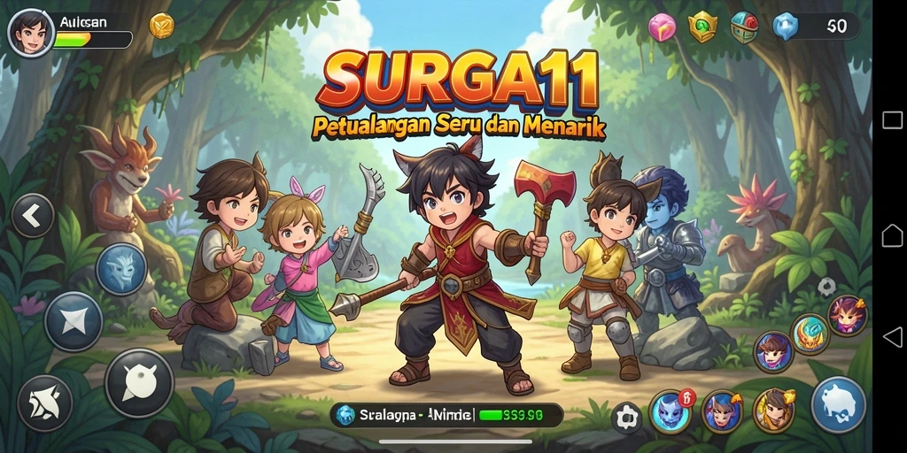 Tampilan visual yang menawan dalam gameplay Anime SURGA11.