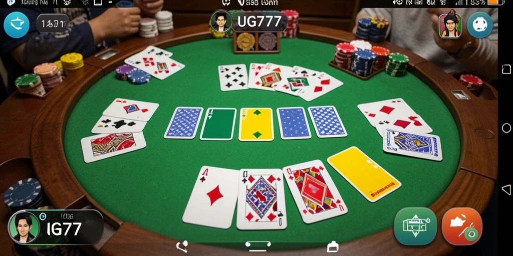 Tampilan seru gameplay Gaple di UG777 dengan desain menarik.